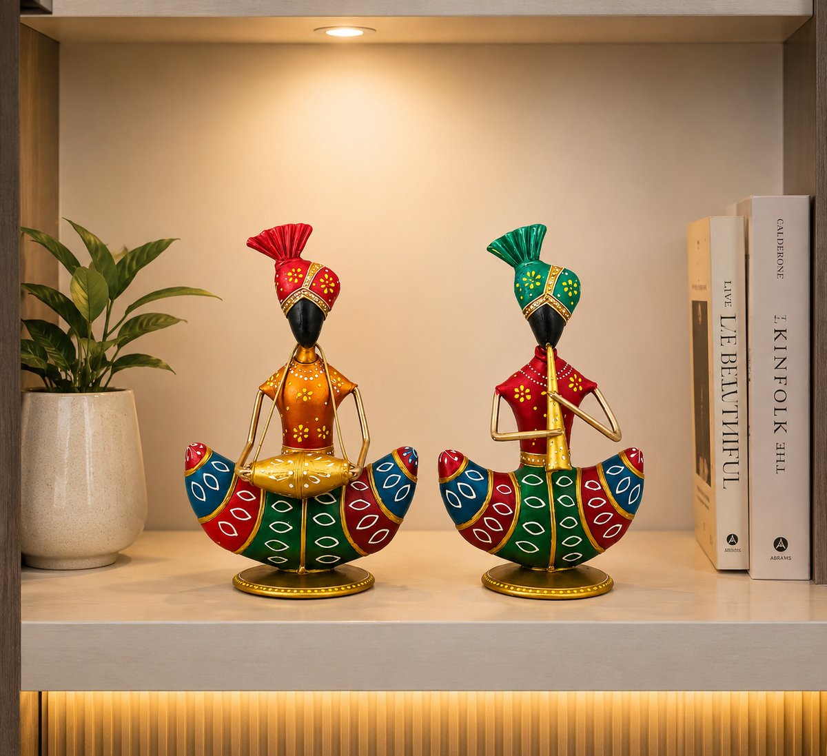 Metal Musician Couple Showpiece