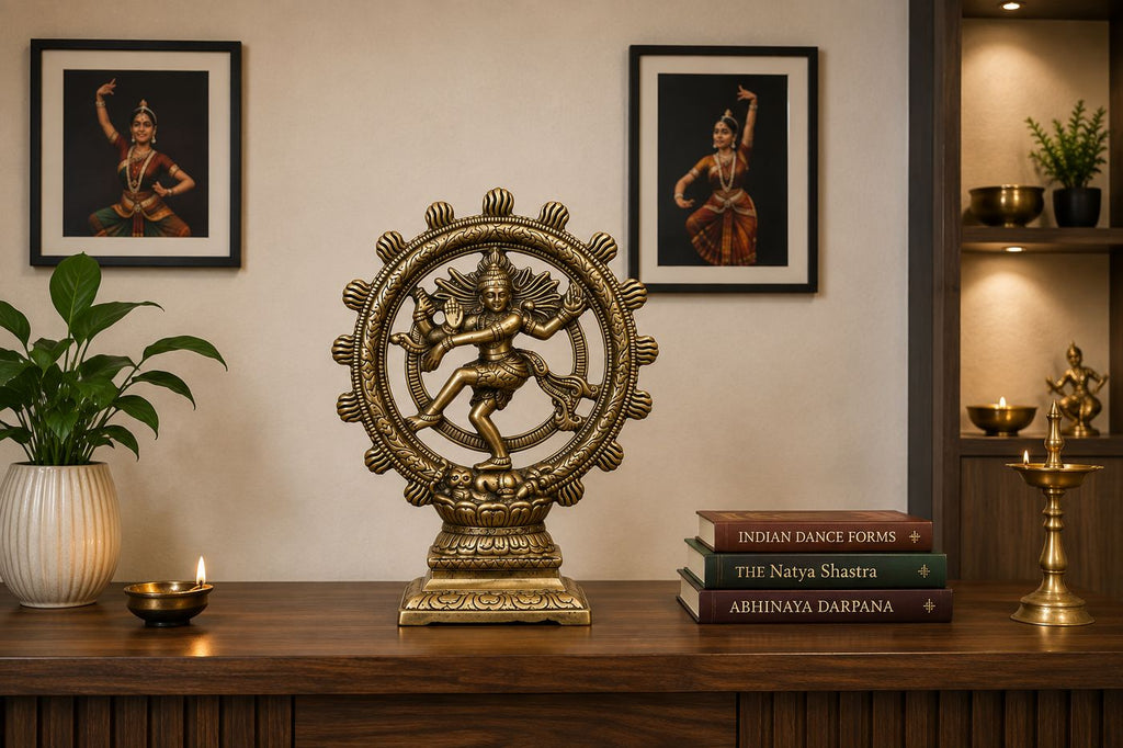 Natraj Statue for Home Decor Gold Plated Dancing Shiva Natraja