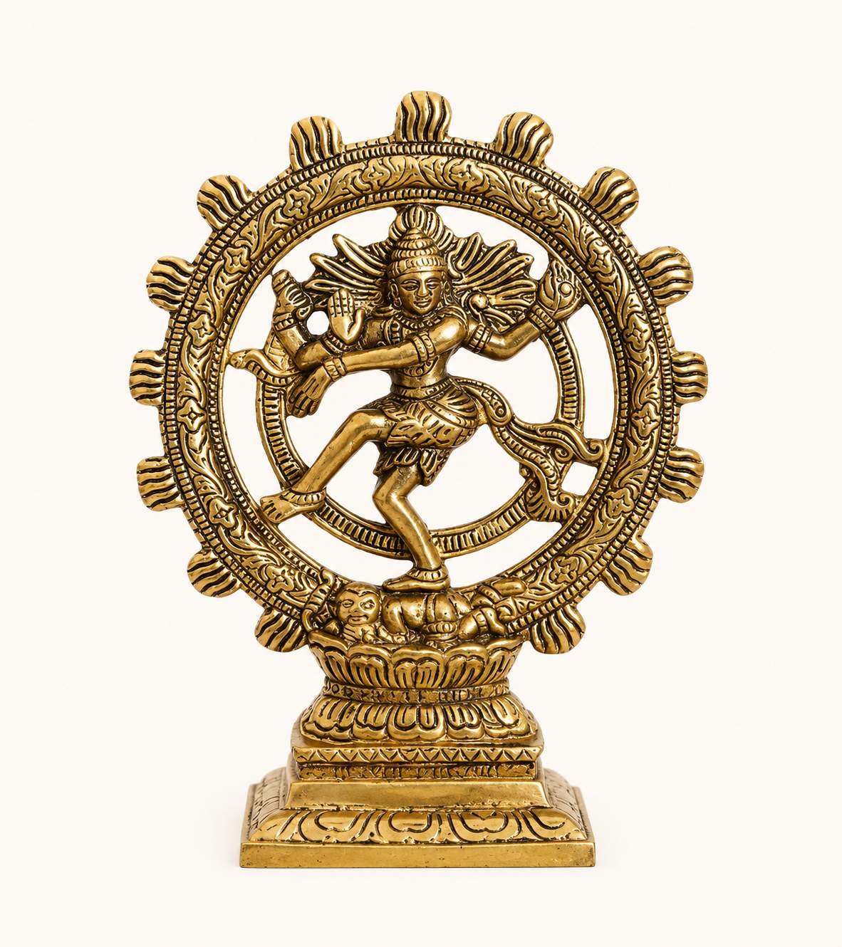 Natraj Statue for Home Decor Gold Plated Dancing Shiva Natraja