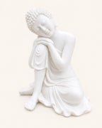 Thinking Buddha White For Home Decor